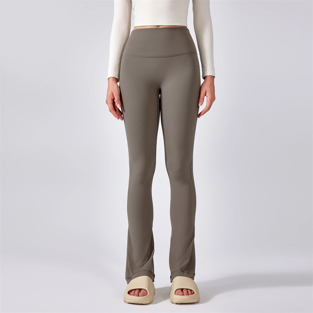 High Waist Mini Flare Women Pant 32'' Buttery-soft Feels Weightless 4 Way Stretch Yoga Leggings Sculpt Flare Skinny Tights