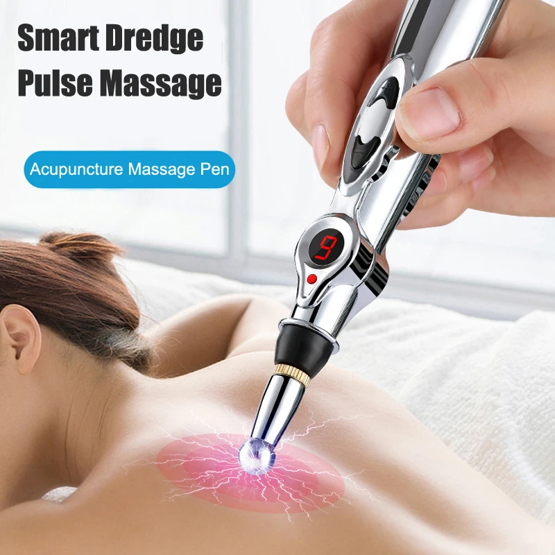 Neck And Shoulder Massager Electric Acupuncture Point Massage Pen Pain Relief Laser Therapy Electronic Meridian Energy Pen Body Head Back Neck Leg Massager