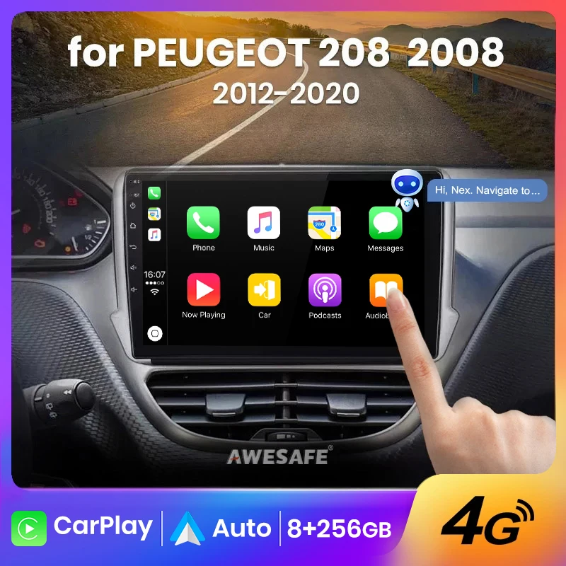 Autoradio Android 9 Pollici Per Peugeot 2008/208 2012-2018 - 2+64GB, CarPlay/Android Auto, WiFi, GPS - Foto 10