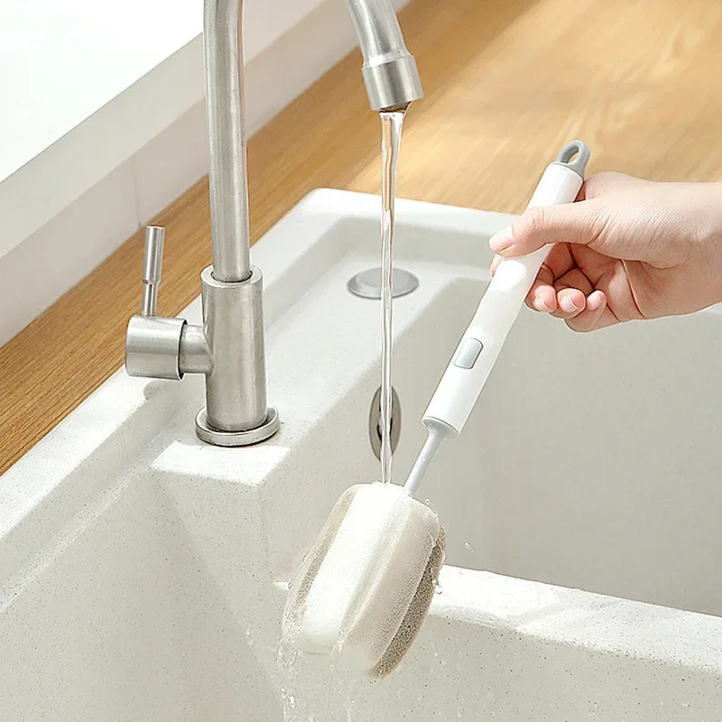 Removable Sponge Baby Cup Bottle Brush Kitchen Cleaning Tool Bottle Cleaning Brush ершик для бутылок cleaning brush bottle cleaning brush bottle brush cleaning brush set