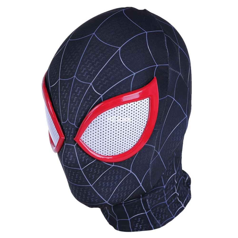 

Marvel Spider-Man: Into the Spider-Verse Black Spiderman Mask Halloween Cosplay Masks for Birthday Role-playing Christmas Gift