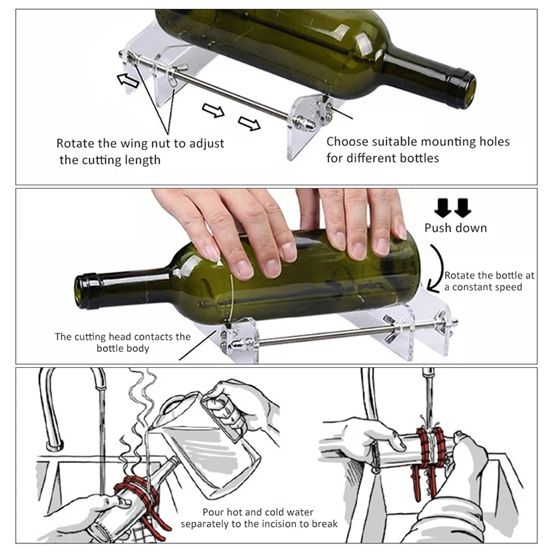 Bottiglie di birra professionali taglio bottiglia di vetro-Cutter strumenti  fai da te macchina tazza di vino tagliata per accessori per la casa -  AliExpress