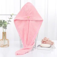 1PC Hair Drying Hat Quick-dry Microfiber Hair Towel Cap Hat Women Bath Hat Solid Towel Cap Super Absorption Turban Hair Dry Cap 4