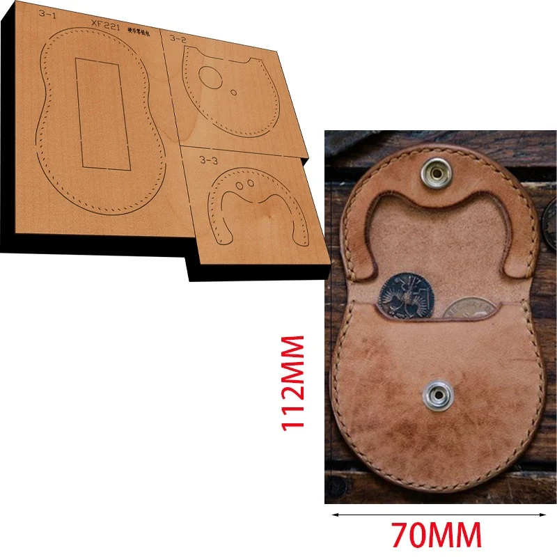 

Japan Steel Blade mould DIY leather card holder bag coin purse hand punch tool knife mould wooden die Leathercraft Tool