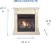Dual Fuel Ventless Gas Fireplace System Mantle Thermostat Control6Fire Logs Use with Natural Gas or Liquid Propane Antique White 6