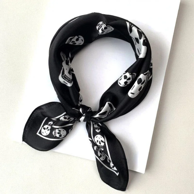 Sciarpa Di Seta 100% Donna - Foulard Elegante 68x68 Cm Per Capelli E Collo