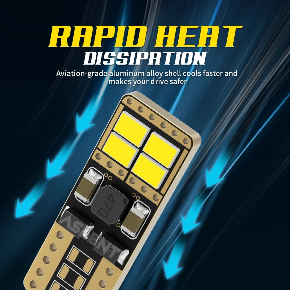 2x9-60V 12V 24V W5W T10 LED CANBUS 오류 없음 5W5 3020 슈퍼 밝은 자동차 주차 위치 조명 인테리어지도 돔 램프 6000K