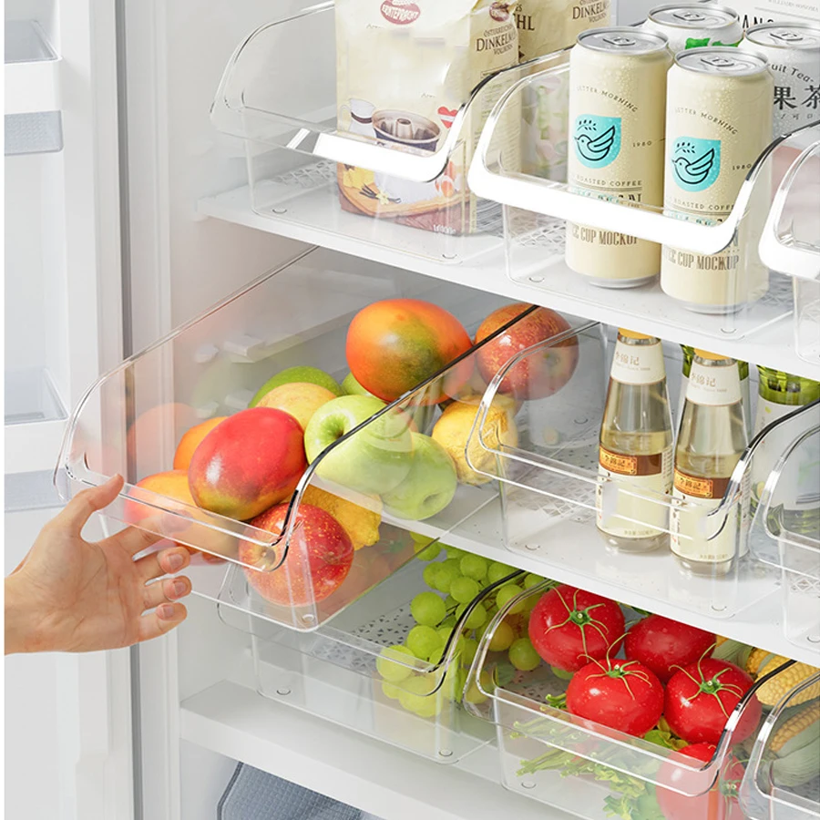 กล่องเก็บไข่กรอบเกรดอาหาร1/4/2ชิ้นที่เก็บเครื่องครัวที่จัดเก็บในตู้เย็นจัดระเบียบพิเศษ 1