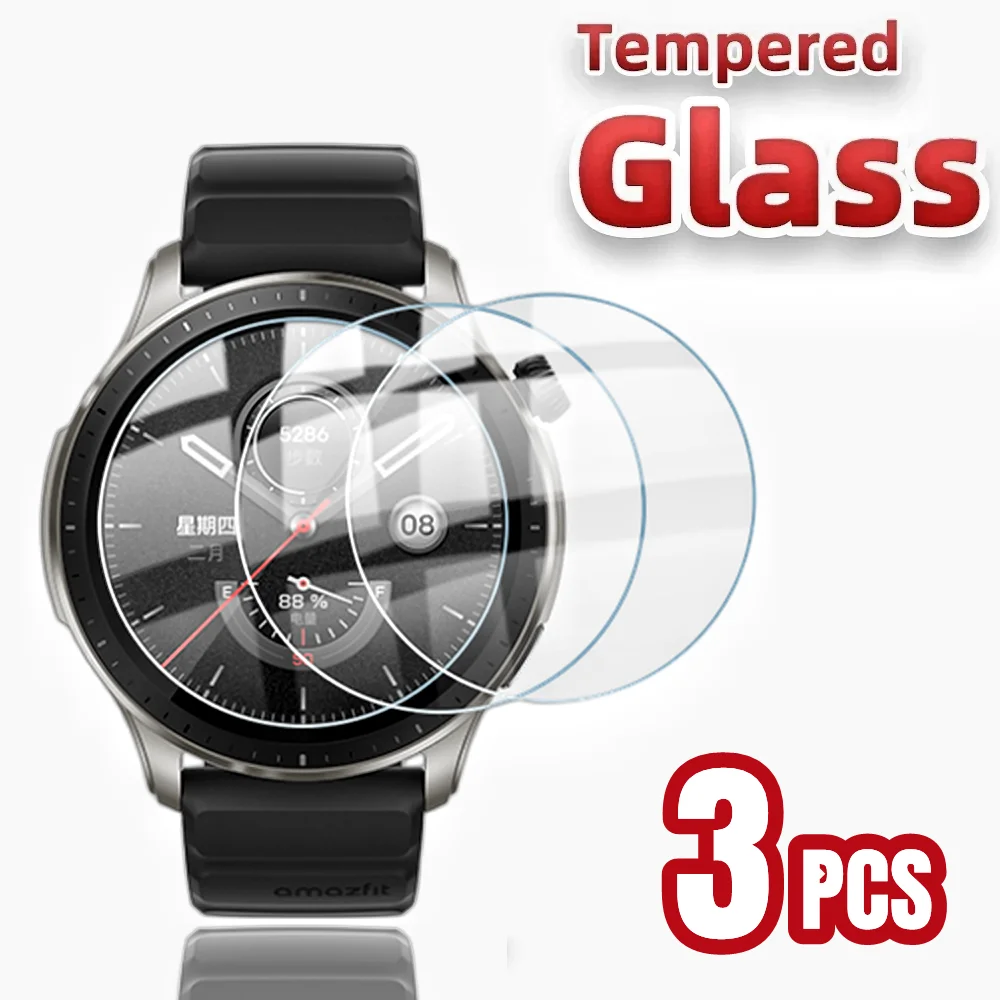 SHUAXI Watch Screen Protector (3+1Pack) Compatible for Amazfit GTR 4,  Tempered Glass Film Anti-Scratch High Definition Full Coverage and Soft TPU  Protective Case, black (SI-03)