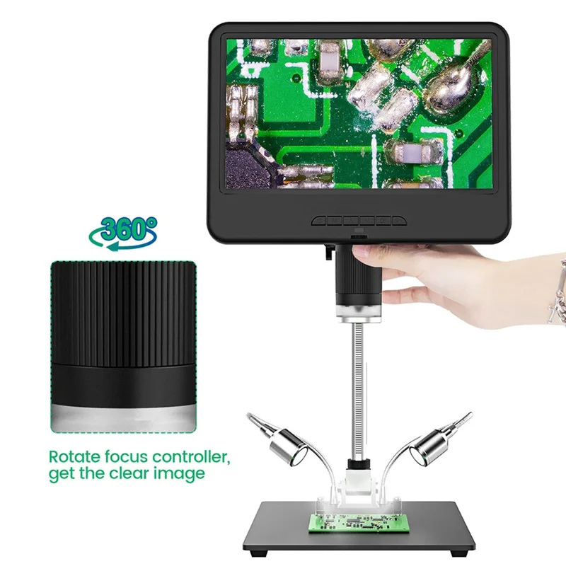 B84B-AD210 디지털 현미경 전자 현미경 도구에 대 한 10.1 인치 조정 가능한 LCD PCB/SMD 1080P 납땜 현미경