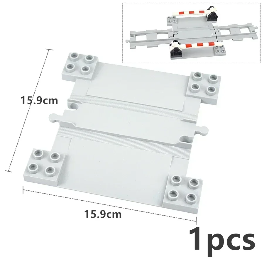 Large Particle Railway Transport Set - Big Size Building Block Train Car Parts
