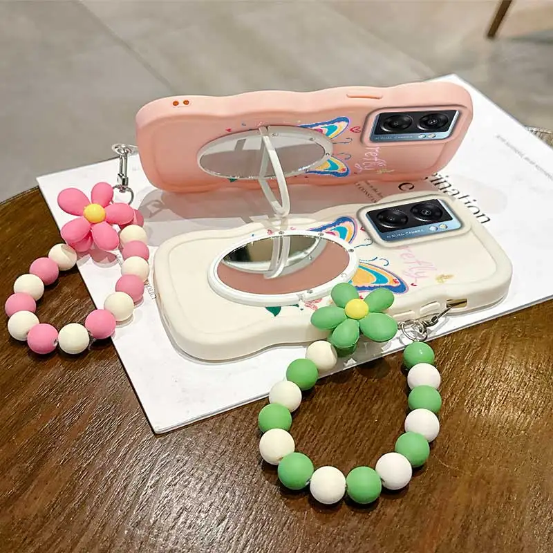 3-Piece Cartoon Butterfly Phone Accessory Set: Case, Lanyard & Stand
