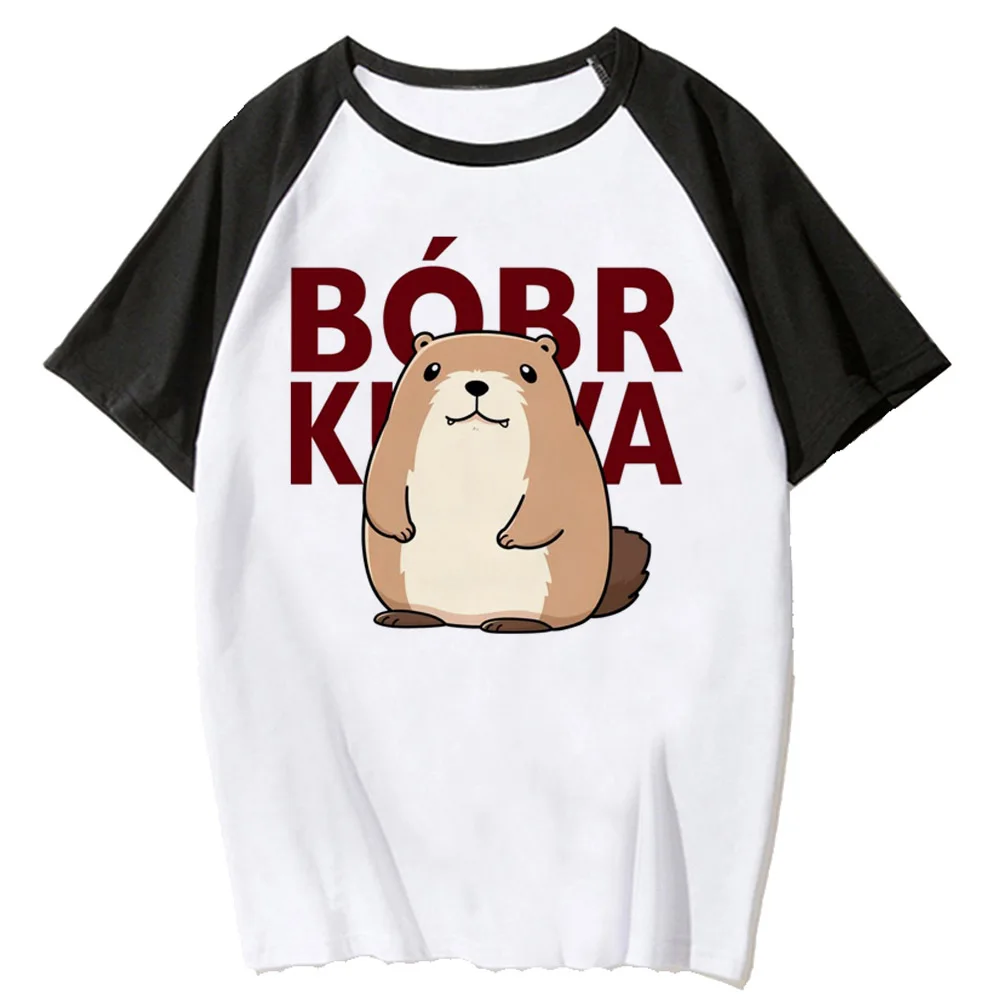 

Топ Bobr Kurwa, женская дизайнерская футболка, Женская графическая одежда