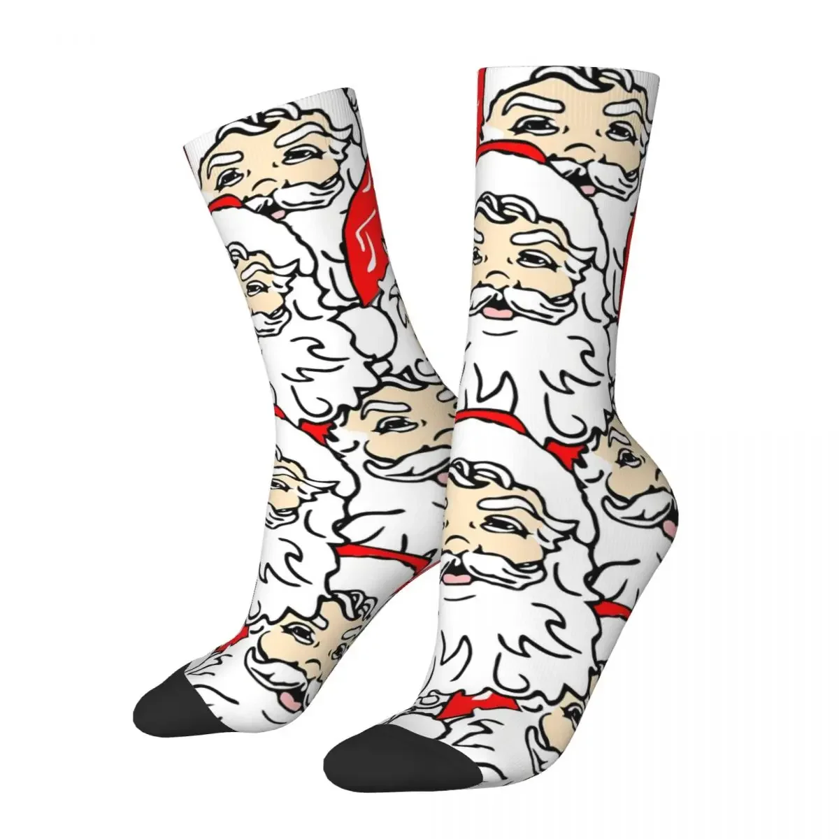 

Funny Crazy Sock for Men Santa Claus Christmas Hip Hop Harajuku Seamless Pattern Printed Boys Crew Sock Novelty Gift