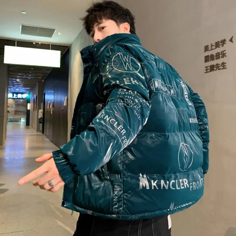 

Men's high collar padded jacket, warm cotton jacket, raincoat, novelty, winter