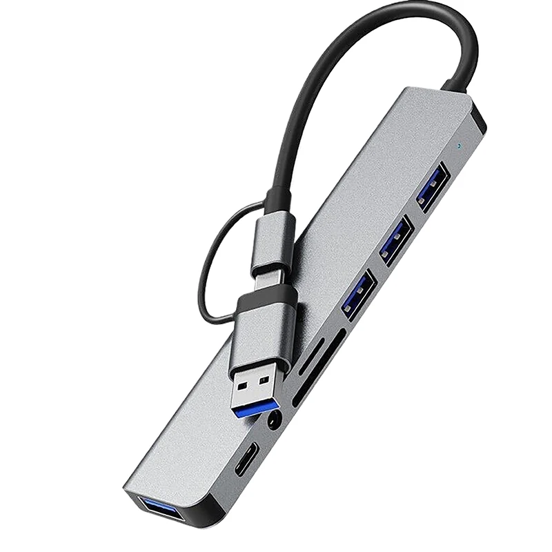 다기능 컴퓨터 카드 리더기, USB C타입 허브 8 인 1, 맥북 프로 에어 및 기타 PC, 노트북, 태블릿 기기용 USB 분배기, 신제품