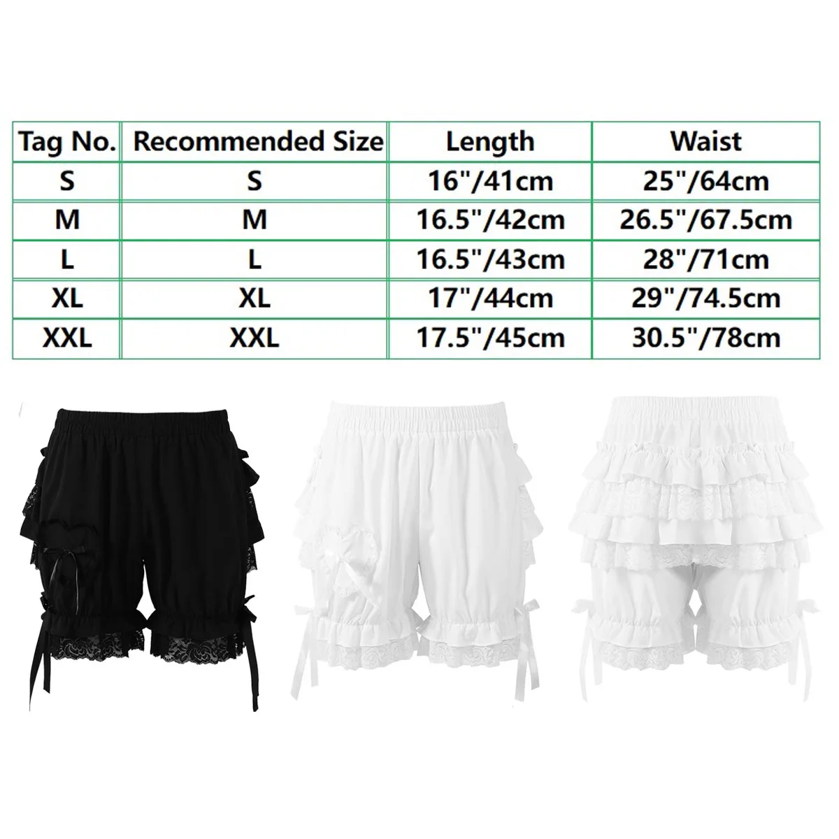 Ruffle Pumpkin Bloomers Women Teen Girls Lolita Victorian Steampunk Bloomer Shorts Kawayi Vintage Gothic Pantaloons