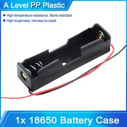 Durable Black Plastic Battery Storage Case with Wire Lead Pin (18650X1 slot)
