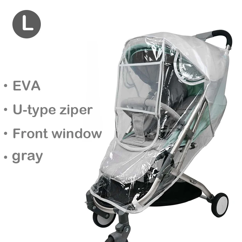 Waterproof Transparent Baby Stroller Rain Cover with Zipper Access