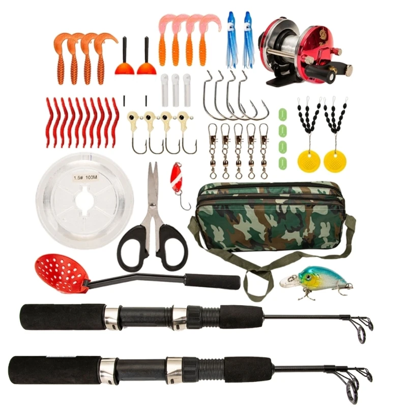 

157D Telescopic Fishing Poles with Carriers Bag for Saltwater Freshwater Men & Women