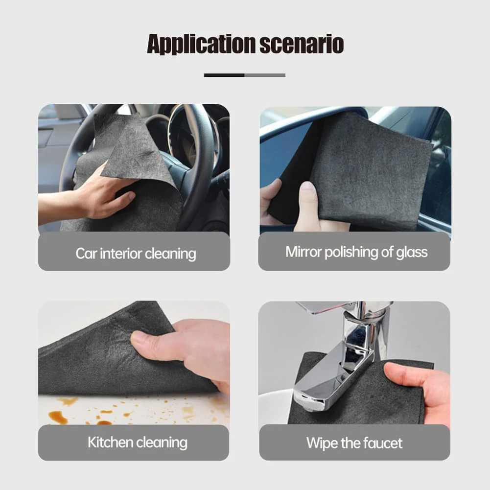 5/10/15 PCS Thickened Magic Cleaning Cloth Reusable Glass Cleaning Wipes Traceless Lint Free Kitchen Towel for Window Wiping 6