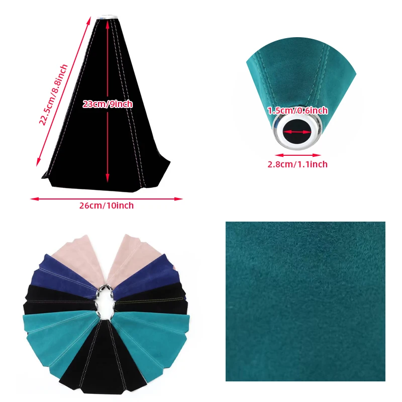 Macaron Car Gear Shift Knob Flocking Cover Universal Shifter Boot Dust Cover Suede Waterproof Decorate Car Interior 6