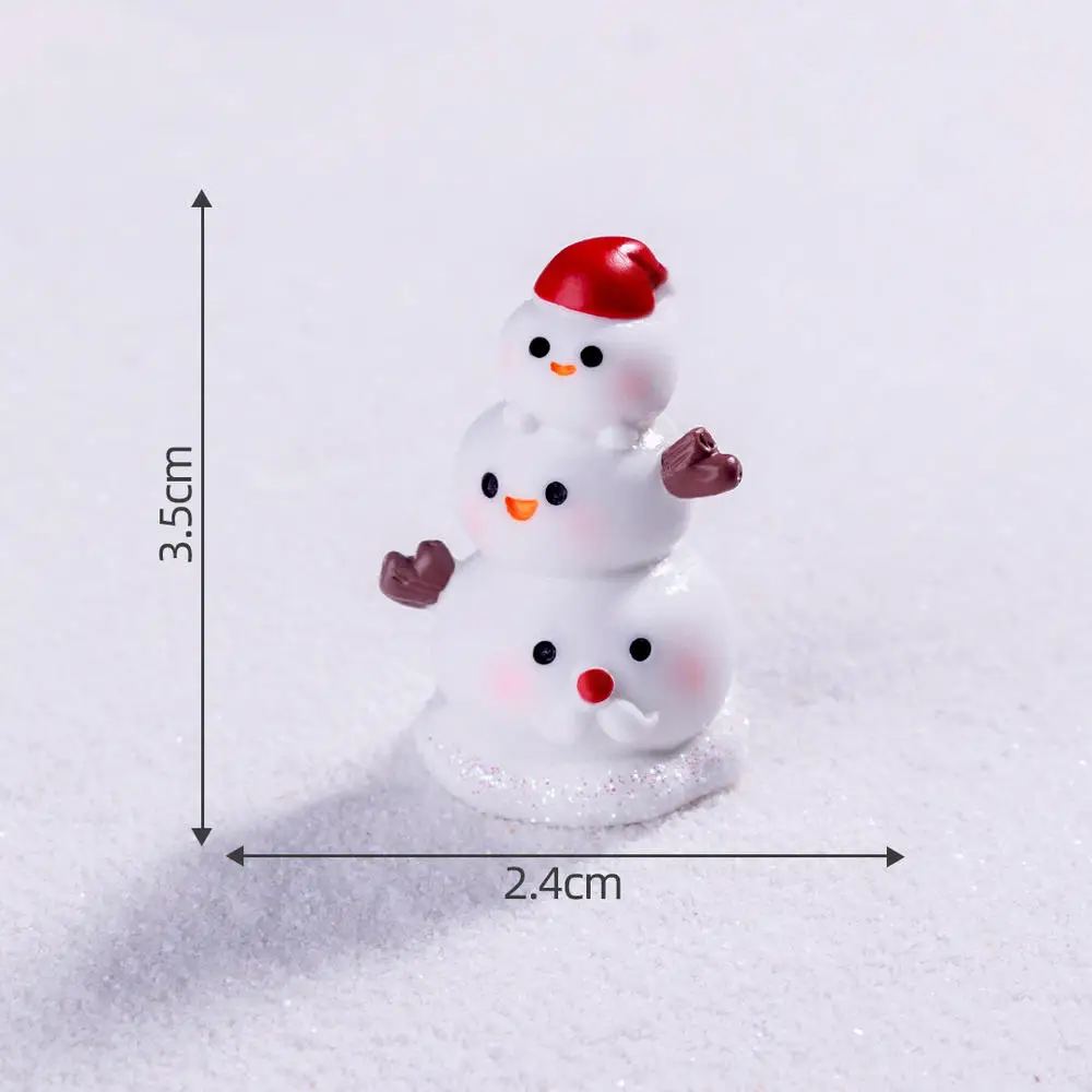Festive Resin Miniature Holiday Figurines: Snowman, Santa, Christmas Tree, Reindeer Ornaments Perfect