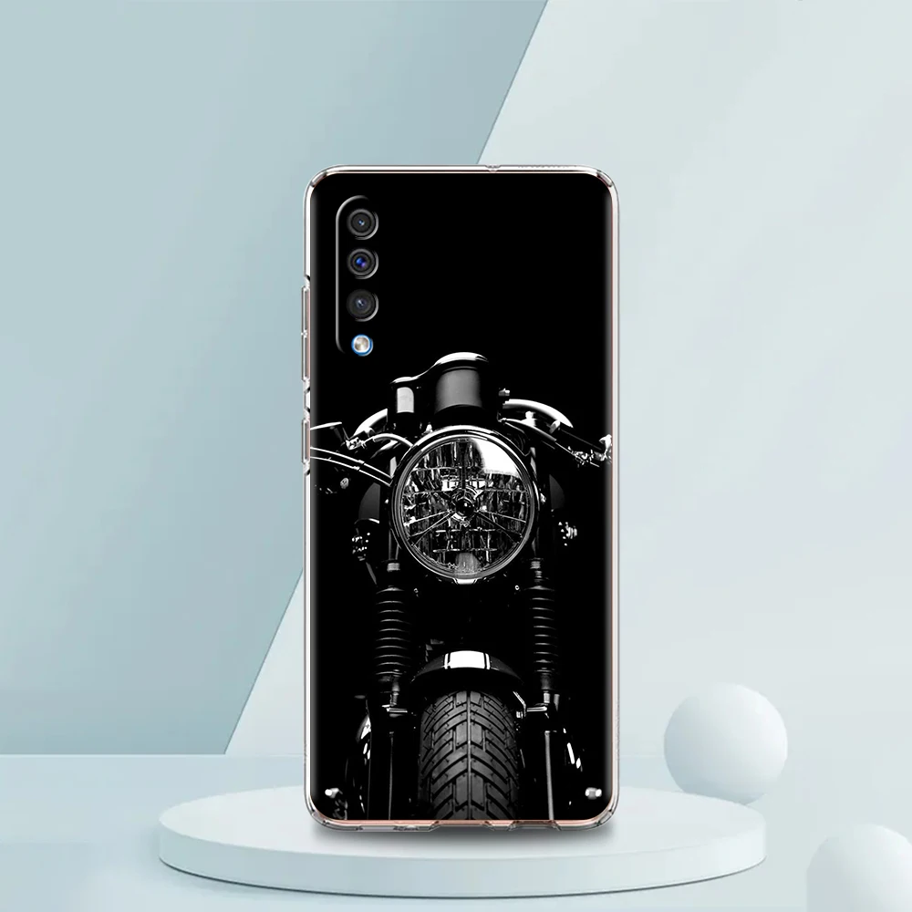 Cartoon Motorrad Transparent Telefon Fall für Samsung Galaxy A12 A22 A50 A70 A40 A10 A20 A30 A02 A03S A04 Abdeckung Silikon Shell – Detail 4