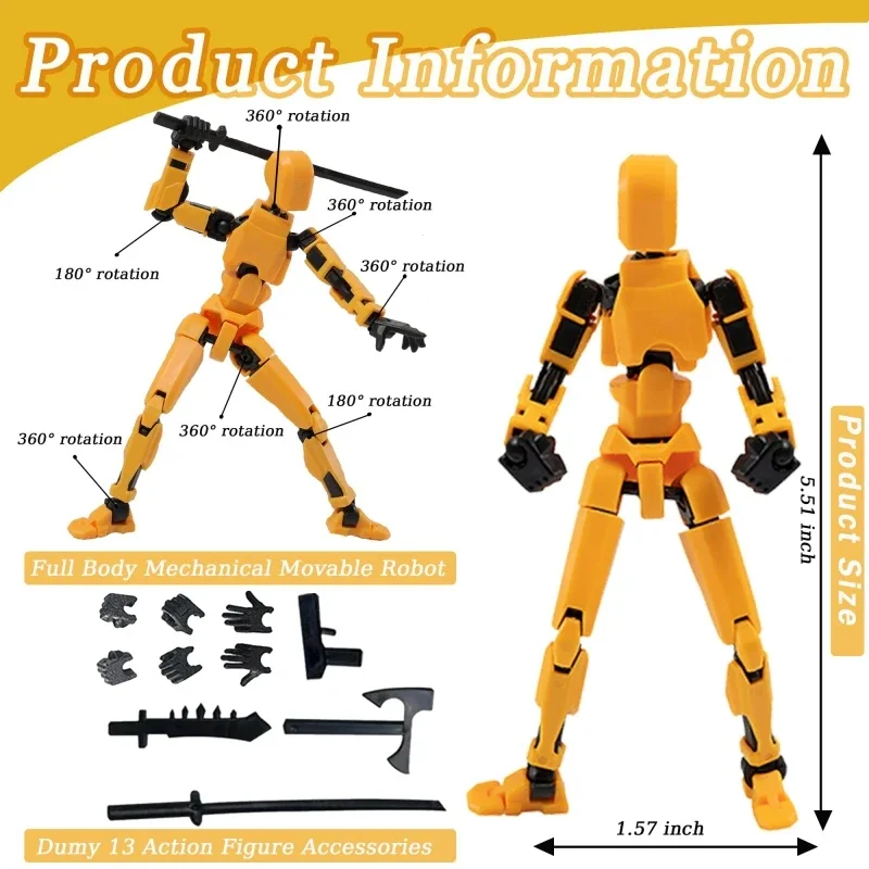 3D Printed Multi-Jointed Movable Action Figure Toy