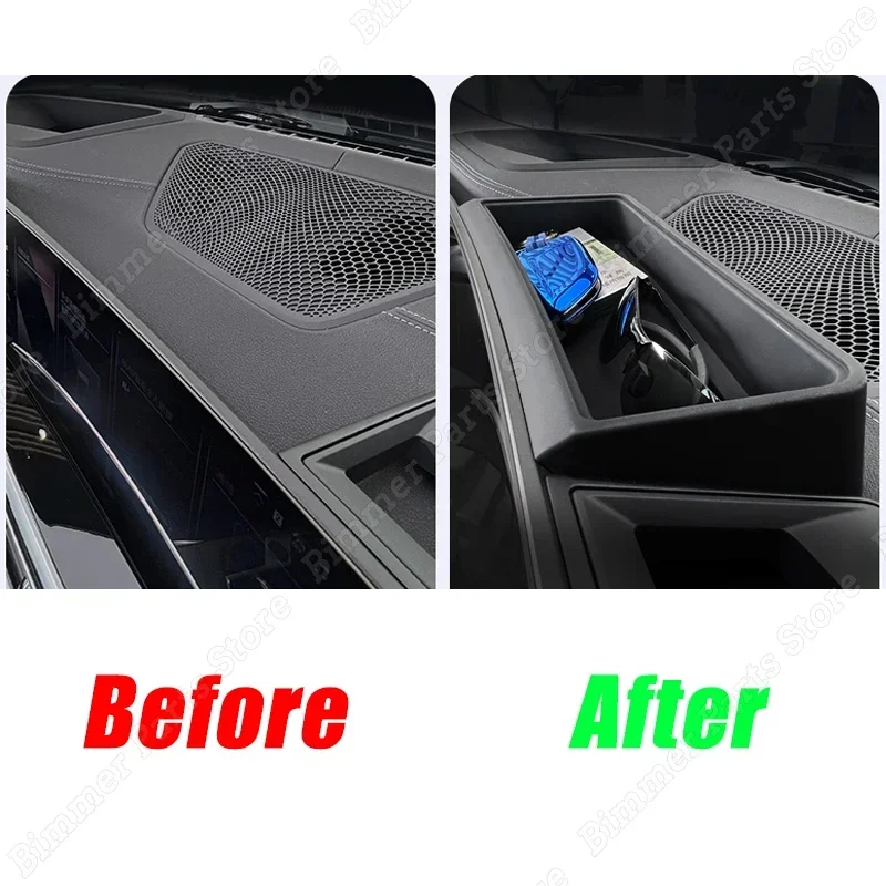 For BMW 3 Series G20 Facelift 2022 2023 Car Central Console Navigation Screen Storage Box Organizer Black Interior Accessories — view 2