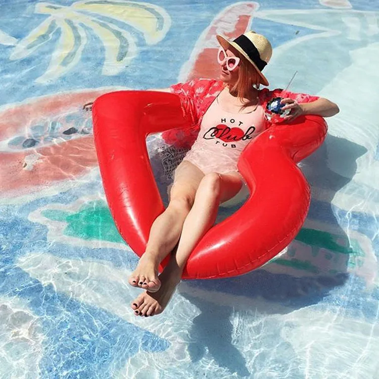 Heart Shaped Swimming Rings Water Safety Products Adult Thickened PVC Inflatable Floating Raft Swimming Accessories Life Buoy