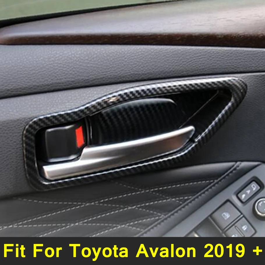 

Car Styling Inner Door Handle Bowl Frame Cover Trim Fit For Toyota Avalon 2019 - 2023 Matte / Carbon Fiber Interior Accessories