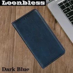 Premium Flip Leather Phone Case Cover and Wallet Bag for Honor 8A no Finger (Dark Blue(2))