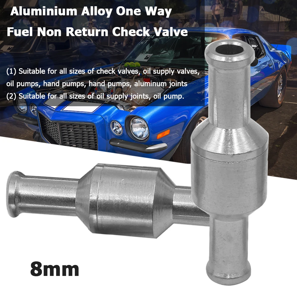 Aluminium Alloy Petrol Diesel Valve Universal Non-Return One Way Check Valve Aging Resistance for Helicopters Ships Motorcycles