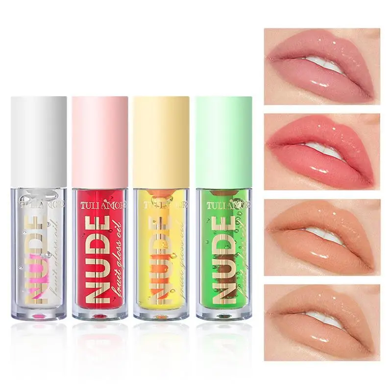 

Color Changing Lipstick Fruit Lip Gloss Stick Color Changing Lip Oil Tint Moisturizing Lip Oil For Dry Lips Fruit Flavored