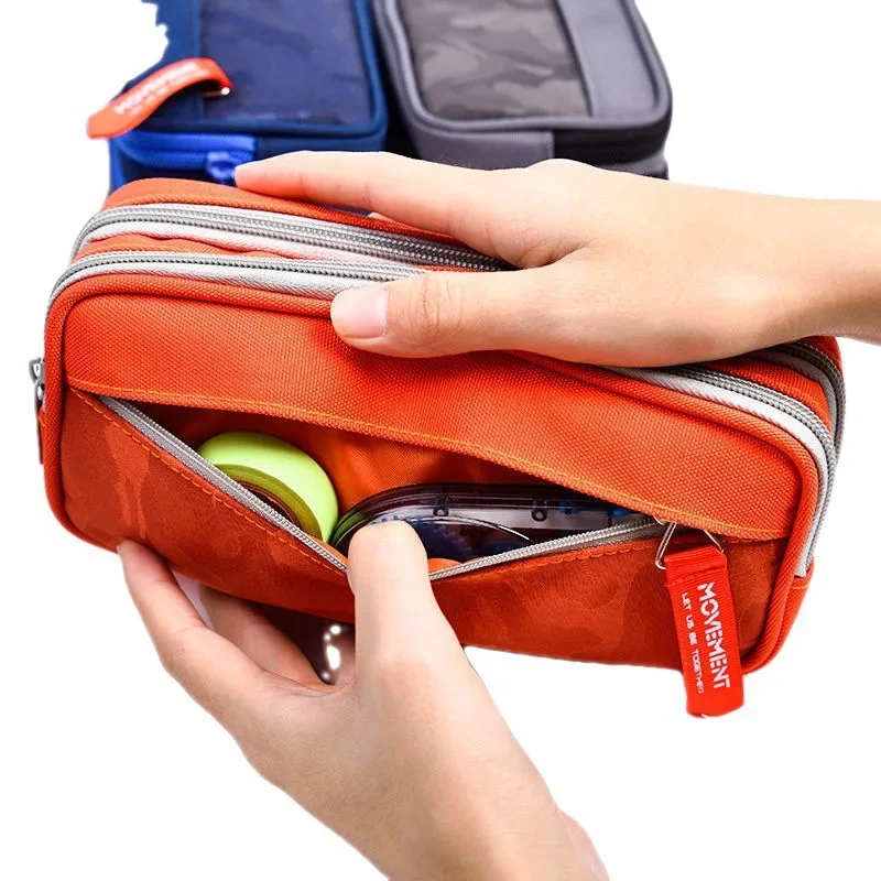 Pencil Case Double Zipper Camouflage Canvas Boys Pencil Bag School Stationery Bag Student Pen Case School Supplies Storage Bags pencil cases stationery box pen storage bag