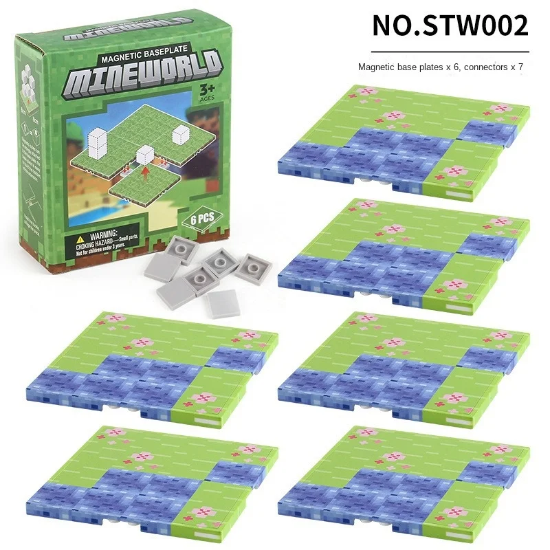 Magnetic Building Blocks Toy Set with Variety Baseplates