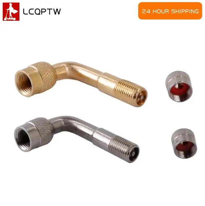 90 Degree Angle Brass Air Tyre Valve Stem Adapter Air Valve Extender