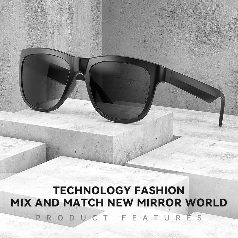 For xiaomi huawei Bluetooth Smart Glasses Audio Hands-Free Call Sport Stereo Sunglasses Headsets Music HD Sound Smart Glasses_voghion.com