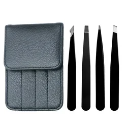4Pcs/Set Professional Eyebrow Tweezers Eyebrow Hair Removal Clip Makeup Sets Eyelash Extension Eyelash Tweezers Beauty