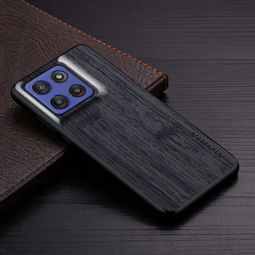 Luxury Bamboo Wood Pattern Leather Phone Case for Motorola Edge 60 Fusion