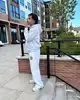 Mens Striped Zip Up Hoodie Sweatpants Two Piece Set Y2K Sportswear Harajuku Embroidery Oversized Sweatshirt Drawstr Pants Set 6