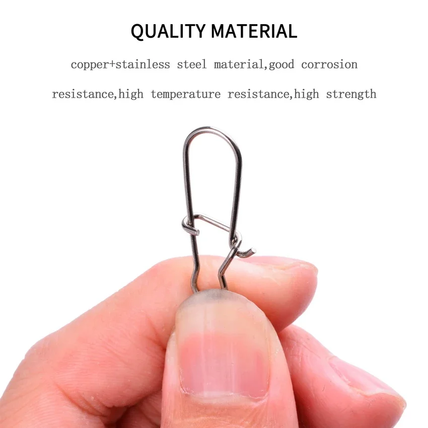 Aorace Stainless Steel Fishing Connector Pin Set - Bearing Rolling Swivel Snap Pins Tackle Accessories Collection
