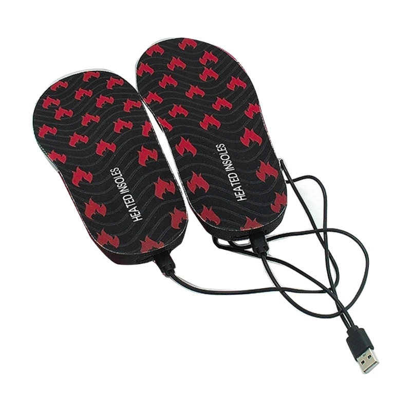Adjusted Temperature Wireless Foot Warm Electric Heated Insoles Wireless Rechargeable Shoe Pad for Walking Camping