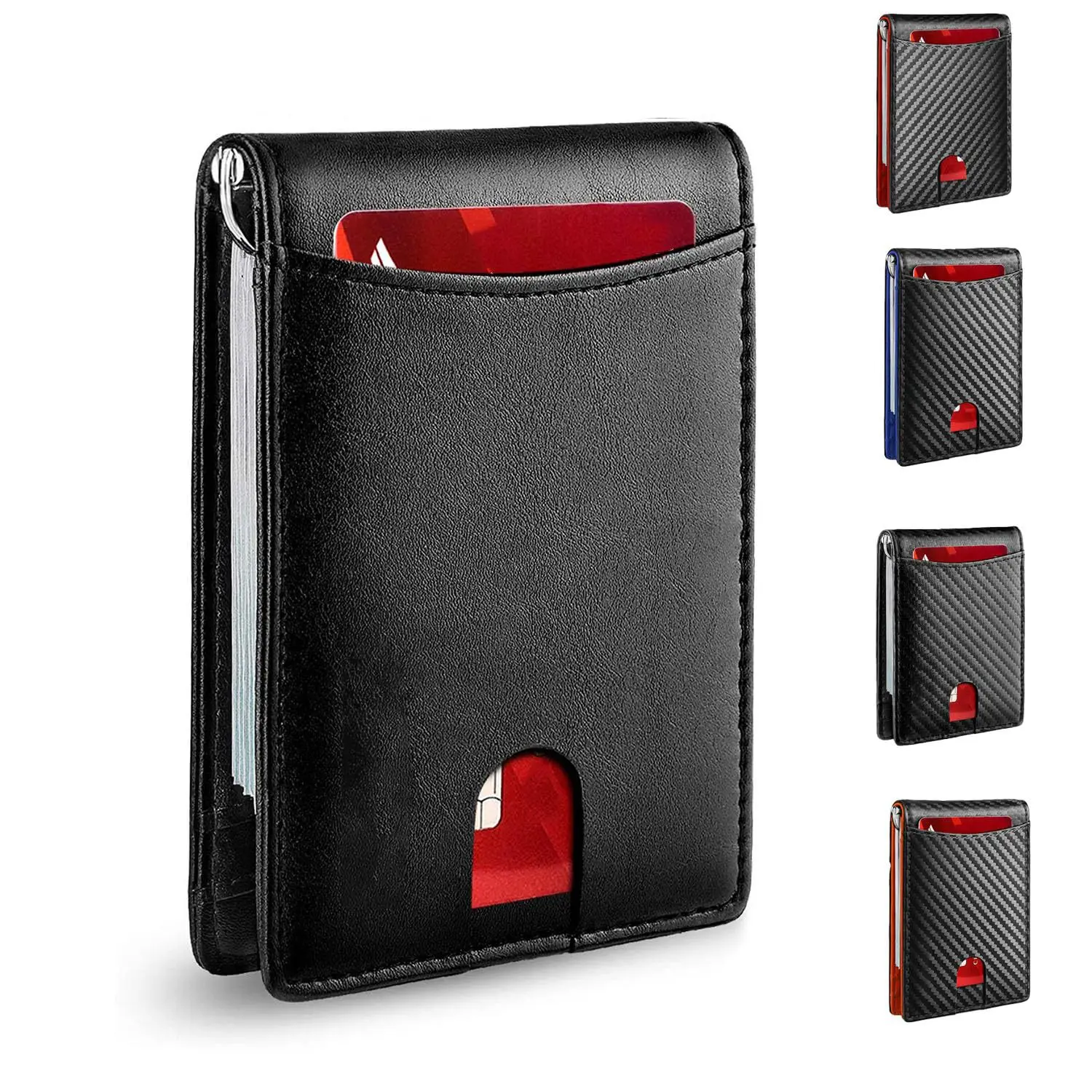 Synthetic Leather Slim Smart Wallet for Men Credit Card Holder Money Clip RFID Blocking Men Thin Bifold Wallet Money Bag synthetic leather wallet