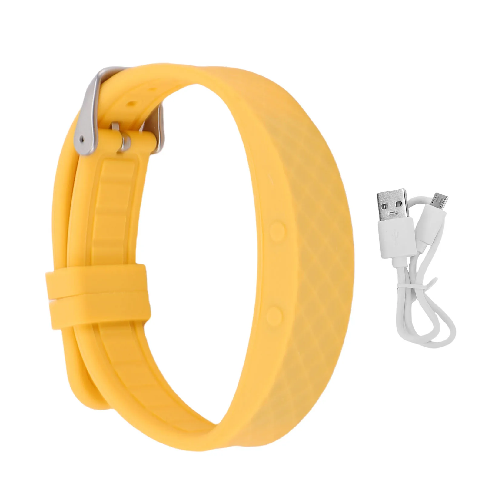 Enhanced Silicone Fitness Tracker with Vibration Alert and USB Rechargeability