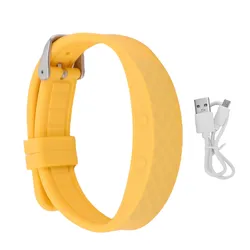 Enhanced Silicone Fitness Tracker with Vibration Alert and USB Rechargeability (Color as show)