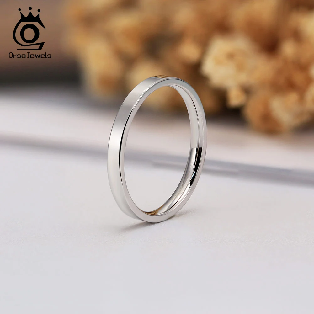 ORSA JEWELS 925 Sterling Silver 1mm 2mm 3mm Simple Rings for Women Anniversary Stacking Wedding Statement Band Jewelry silver ring,wedding rings,finger rings,womens ring,jewelry rings,ring jewelry