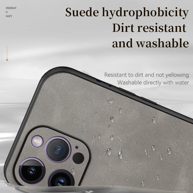 Luxury Soft Leather Sheepskin Matte Slim Phone Case