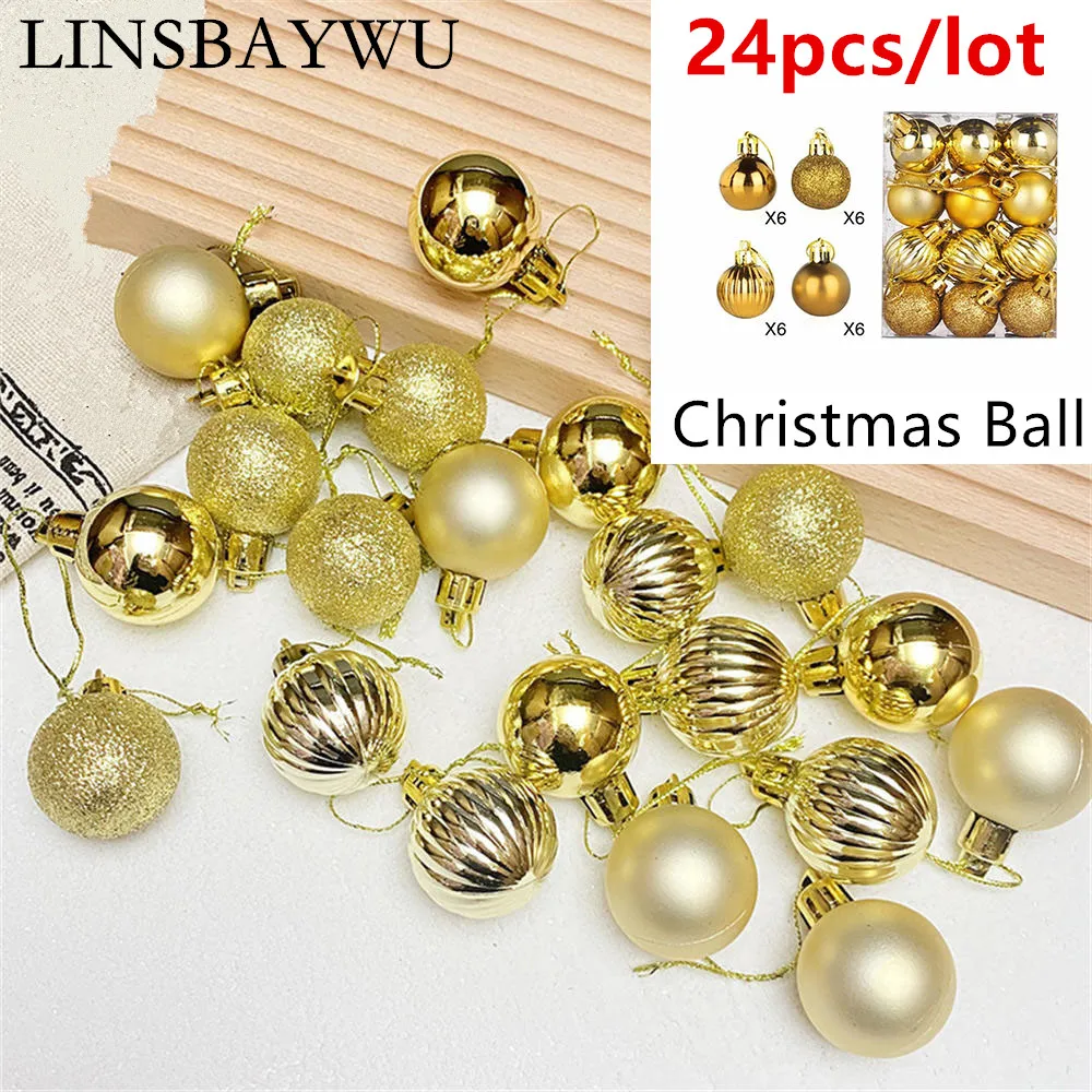 

24pcs/lot Christmas Decoration Ball 3cm Plastic Colorful Bubble Ball Hanging Ornament Tree Decoration Xmas Party Hanging Pendant
